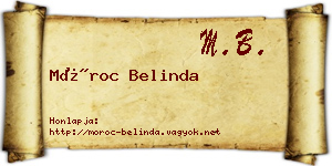 Móroc Belinda névjegykártya
